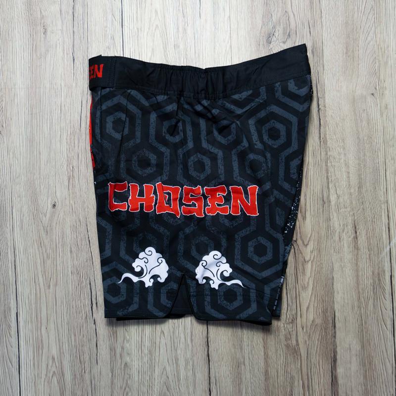 CHOSEN samurai Fight Shorts-Black